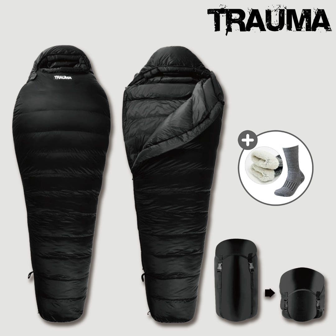 트라우마 레인저 1500 동계 캠핑침낭 오리털 블랙 - 상품 이미지