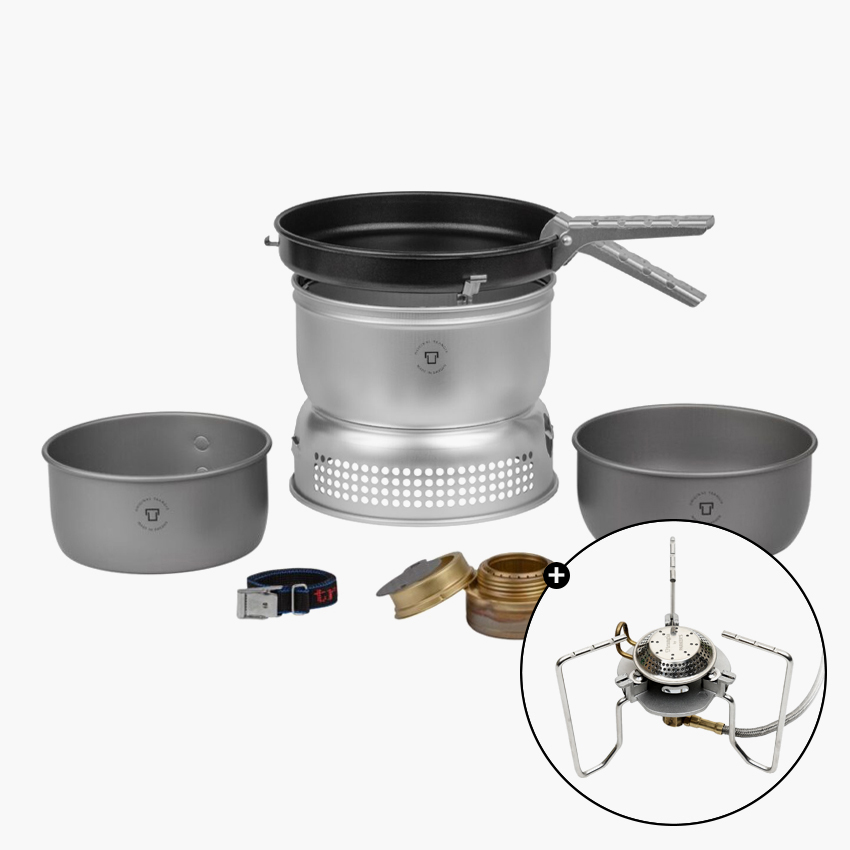 트란지아 스톰쿡셋 25-9ULHA 알콜 버너 TP2 가스 스토브 세트 백패킹 코펠