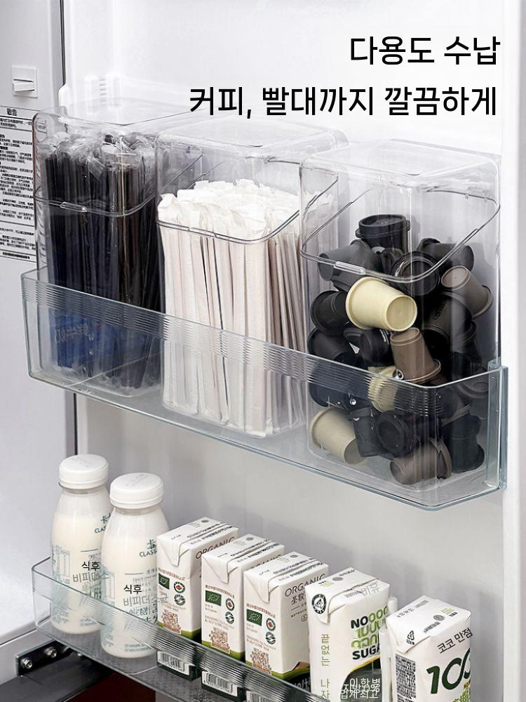 빨대 보관함 투명 사각형 디스펜서 내열 아크릴 - 상세 이미지 3