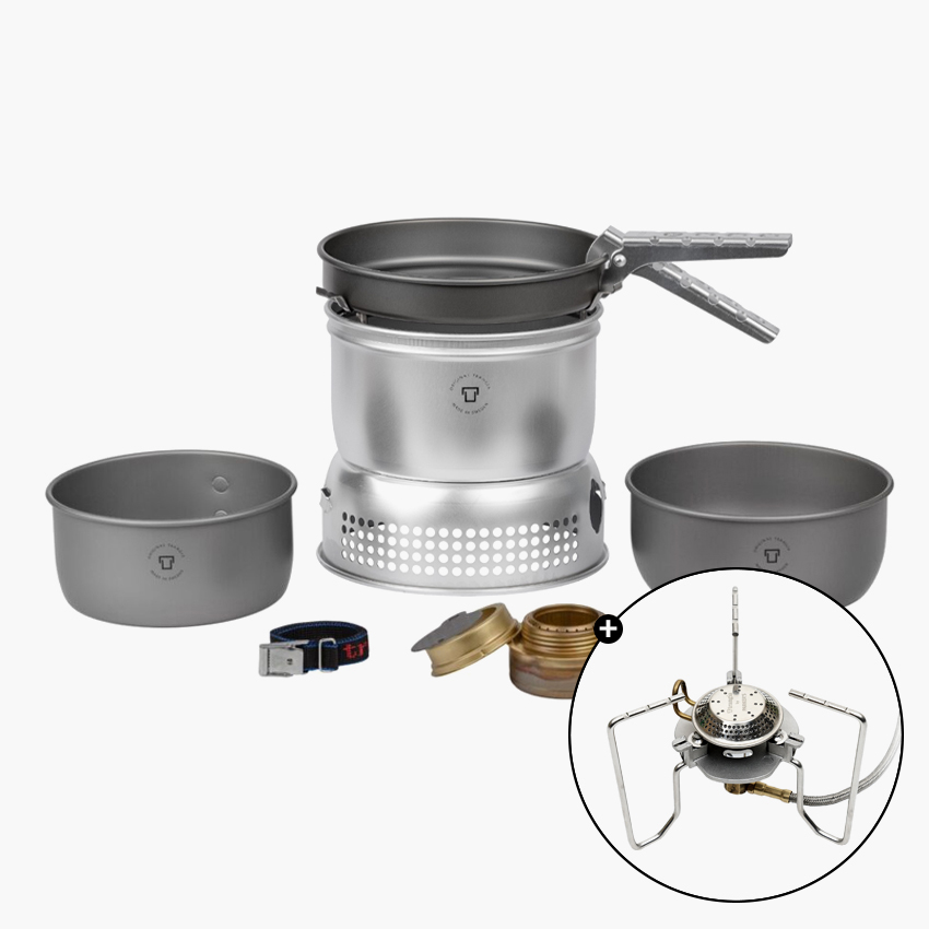 트란지아 스톰쿡셋 27-7ULHA 알콜 버너 TP2 가스 스토브 세트 백패킹 코펠
