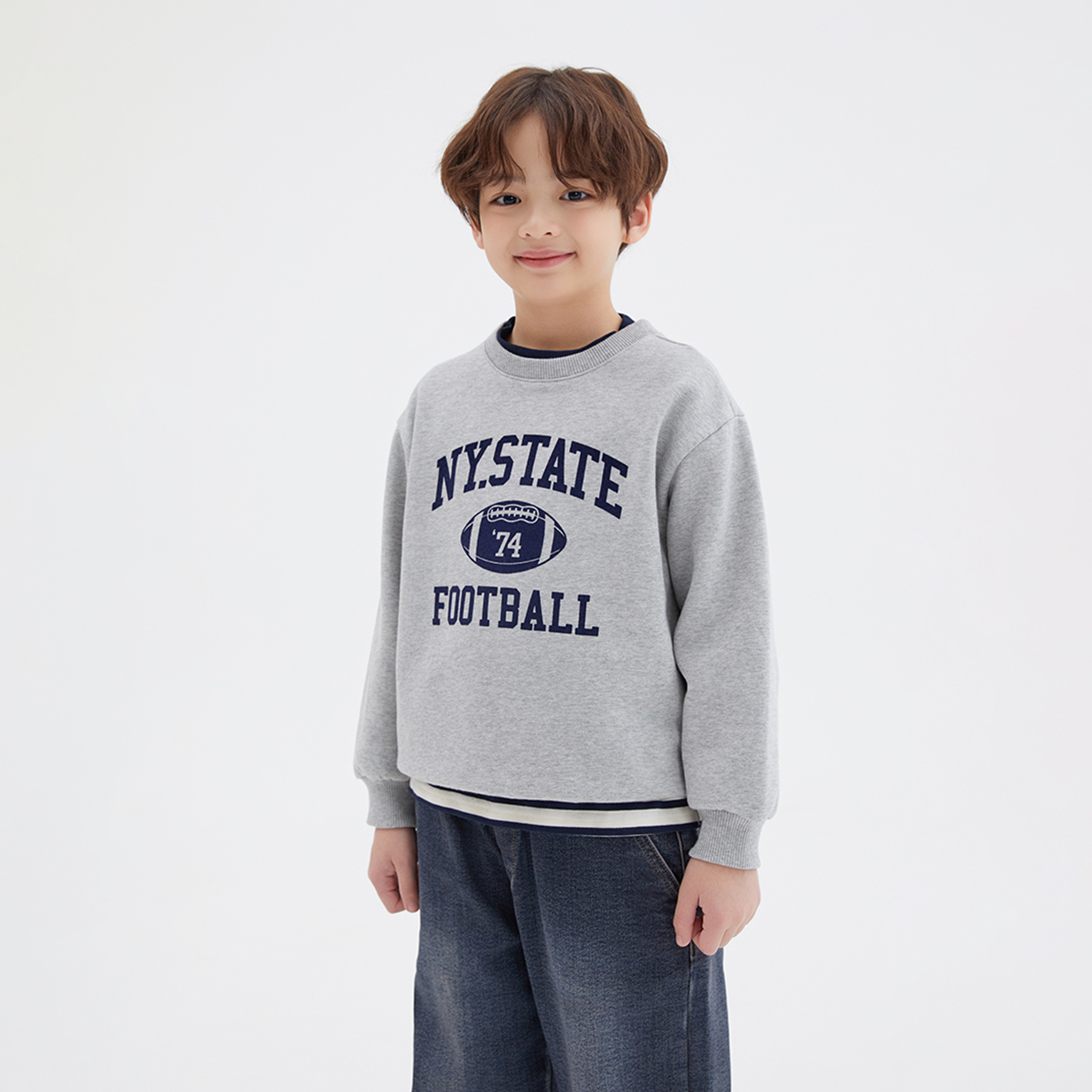 [당일출고] 스파오키즈 NY.STATE FOOTBALL 기모 스웨트셔츠 SPMWF4VKU8