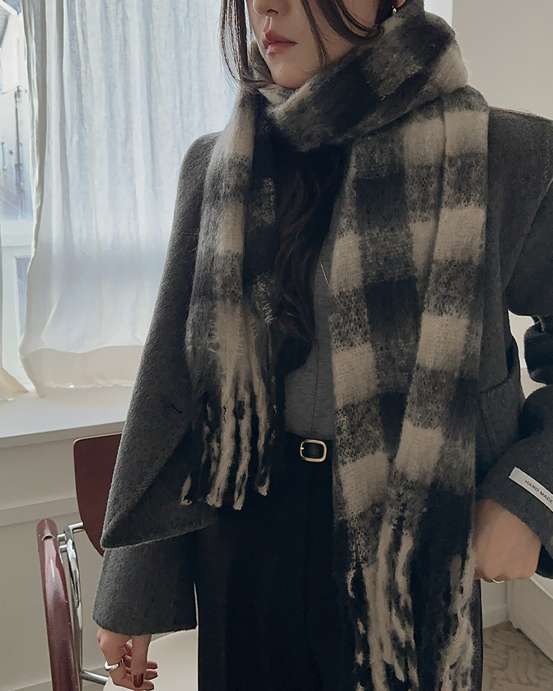 푸들 부들 체크 머플러 이미지 6
