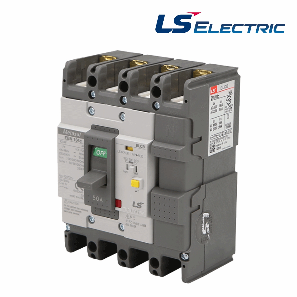 LS 산업용 ELCB 누전차단기 EBN 104C 4P 50A 35kA LS일렉트릭 - 상품 이미지