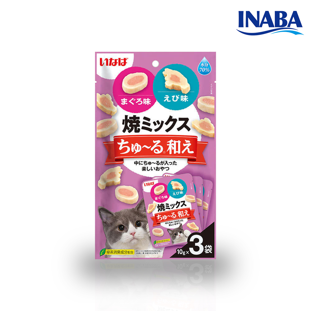 이나바 야끼믹스 츄르범벅 참치&새우 10g x3개입 - 메인 이미지