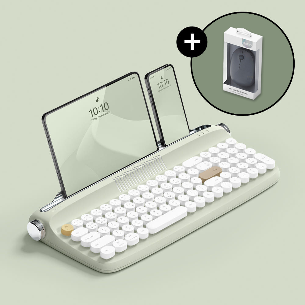 엑토 레트로2 블루투스 멀티페어링 태블릿 아이패드 갤럭시탭 풀배열 키보드 B309 제품 이미지