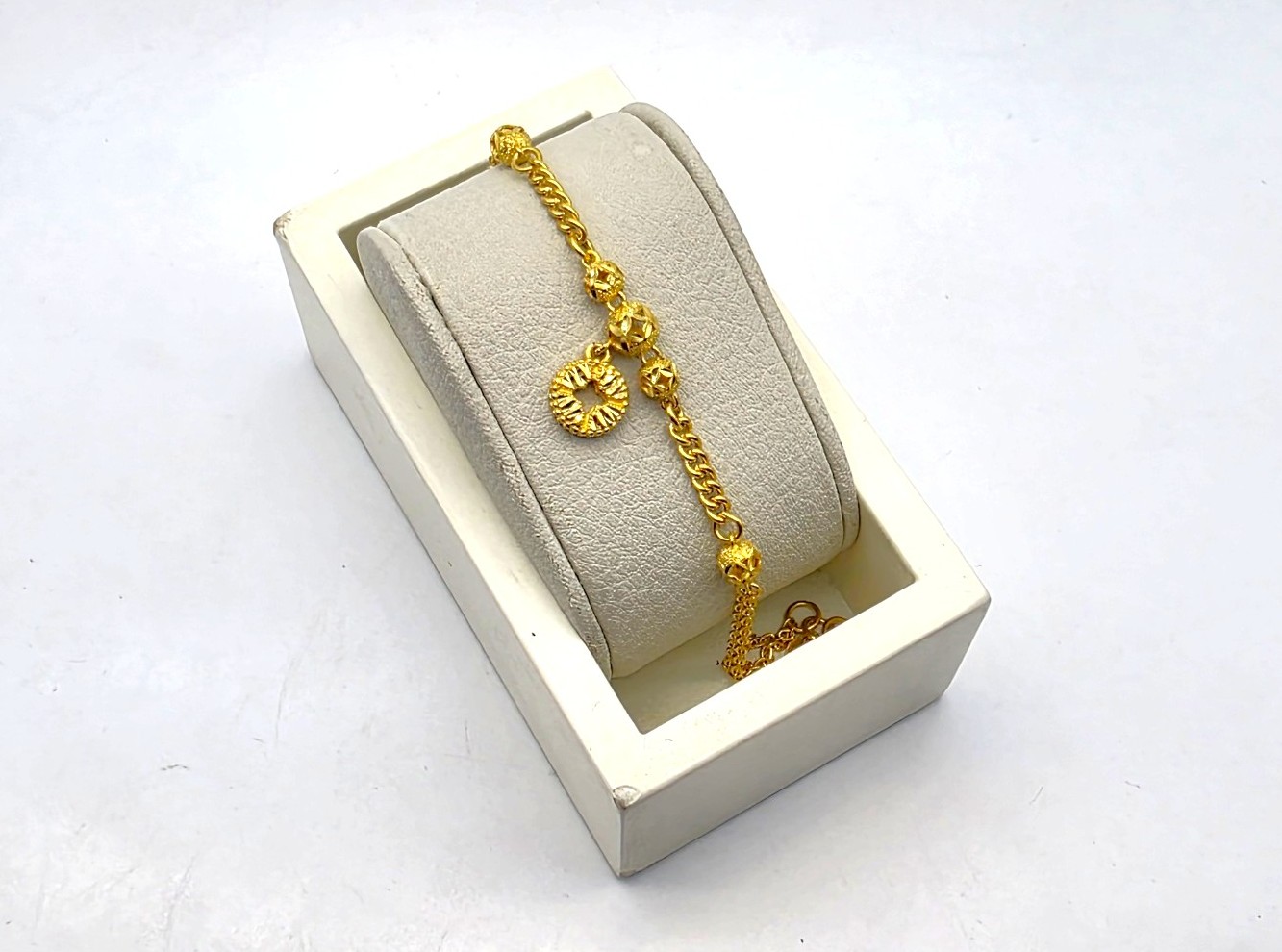 24K 순금 7.5g(2) 샤인링 팔찌(18K 연결고리 장식)