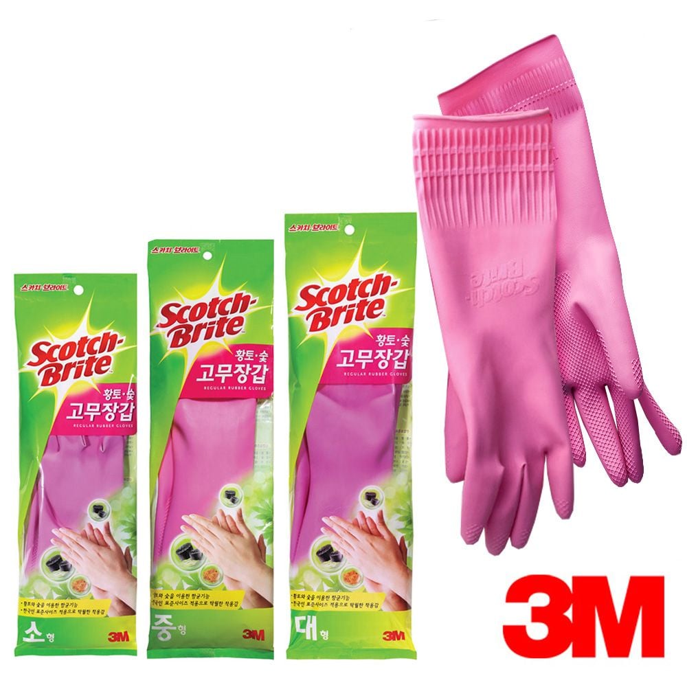 3M 스카치브라이트 고무장갑 일반형10개 - 메인 이미지