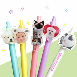 볼펜제작 사진 아크릴 자유형 볼펜 제작 굿즈 소량 인쇄 사진 커스텀 5개... 실사용 후기 | 효과 있을까? - 상품 이미지 1