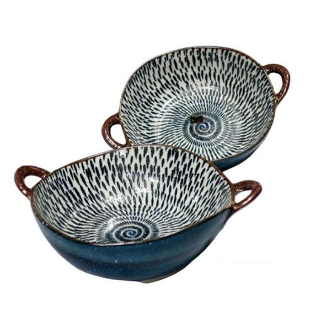 도자기 접시 반찬 그릇 구프 플레이팅 접시 18cm 2P - 메인 이미지