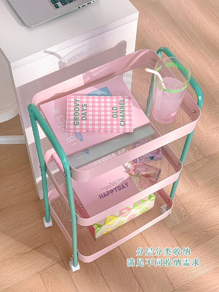 파스텔 카트 이동식 아이방 트롤리 보관 컬러 선반 - 상세 이미지 3
