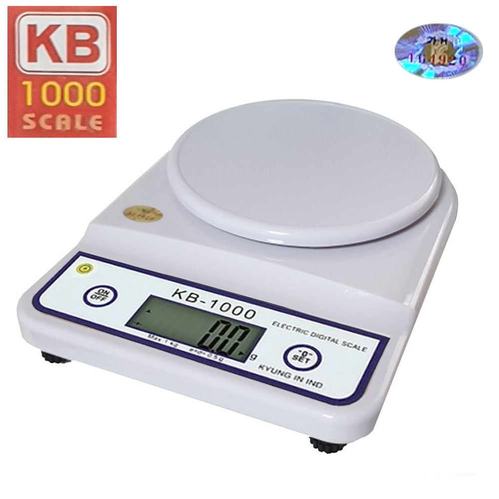 경인1000 국가형식승인 디지털 주방저울 1Kg - 상품 이미지