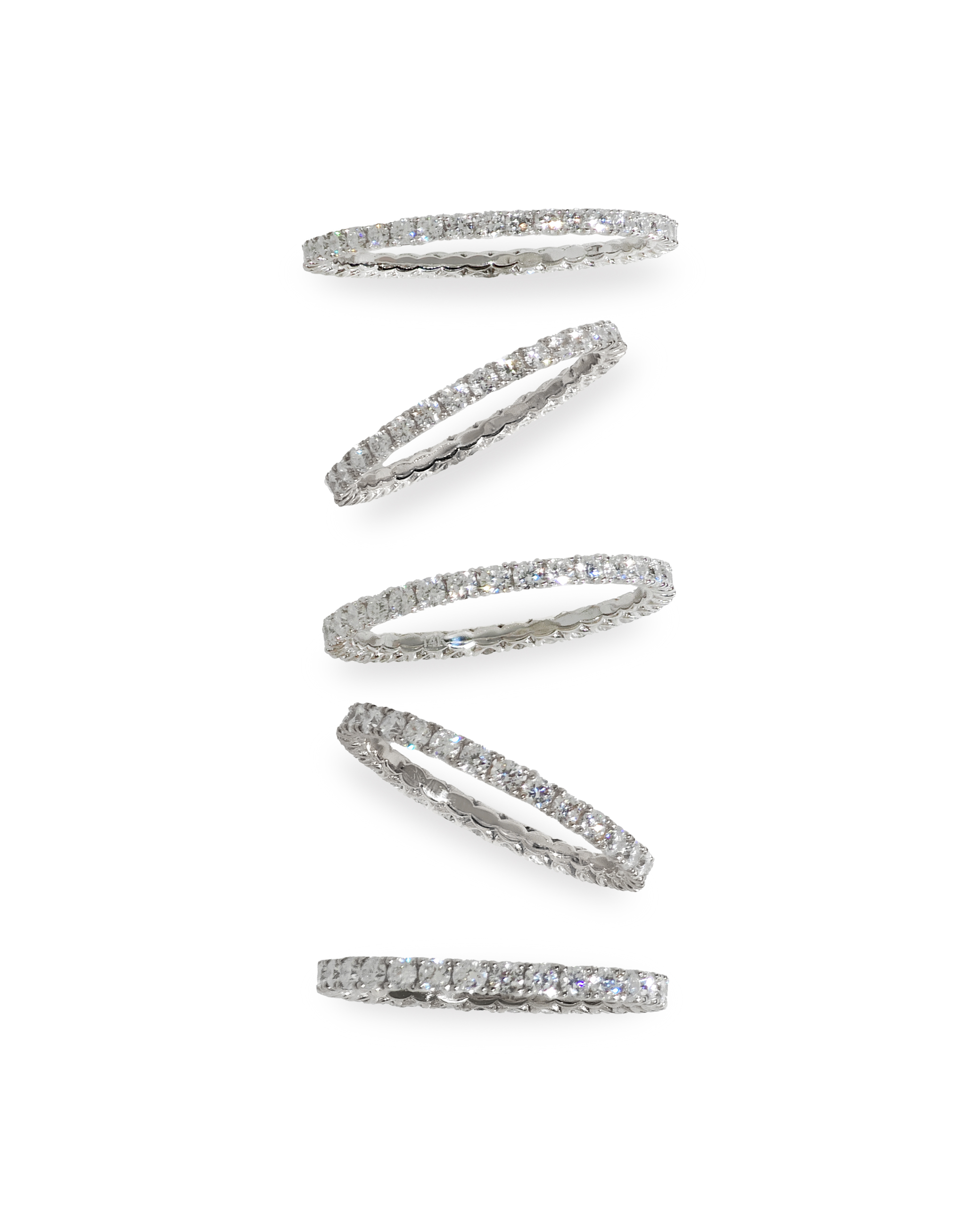 백금 랩다이아 가드링 반지 플래티넘 랩다이아몬드 1.5mm 1.6mm 1.8mm - 상품 이미지