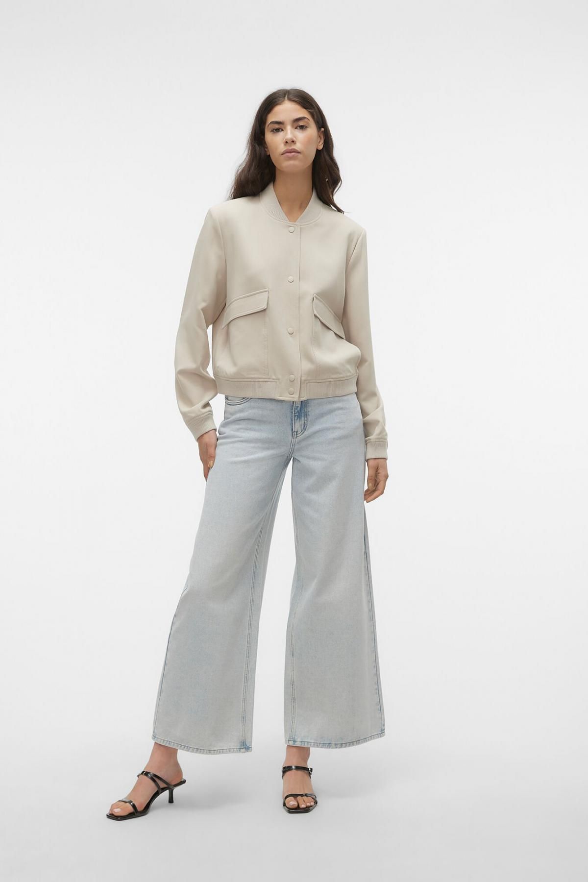 베로모다 아이보리 테크니컬 봄버 재킷 7930183 BEIGE - 상세 이미지 5