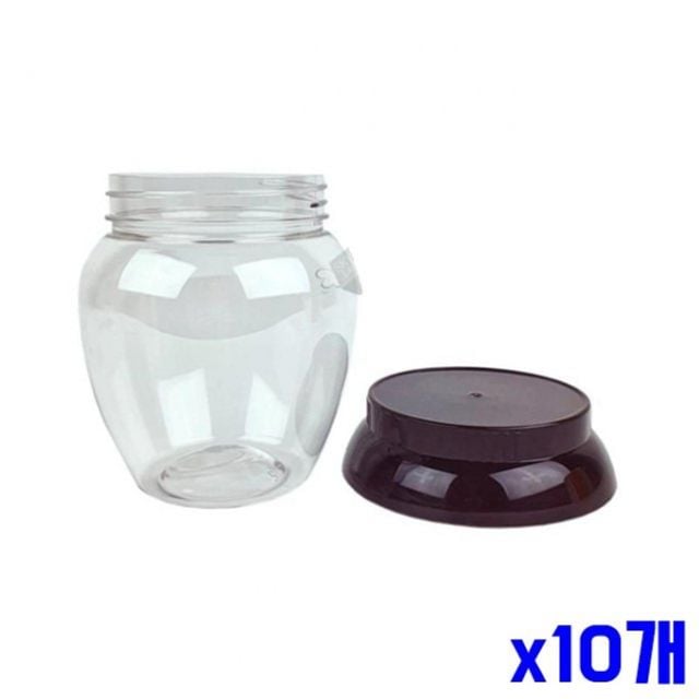장독대 모양 투명 용기 1kg x10개 양념통 장독대용기 - 상품 이미지