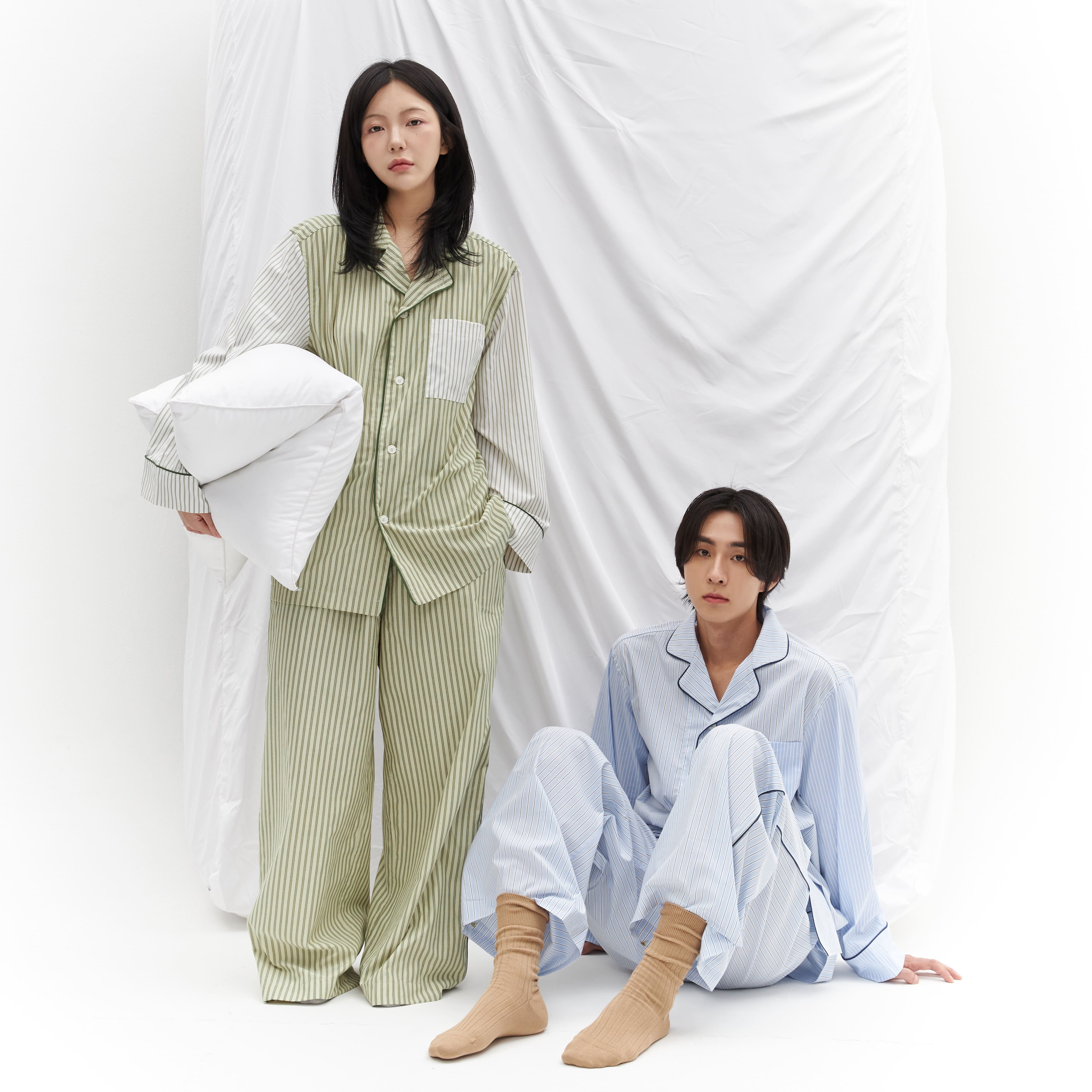 포토제니아굿즈 푼크룸 라운지웨어 잠옷 (2color) 파자마 커플잠옷 수면 - 상세 이미지 2