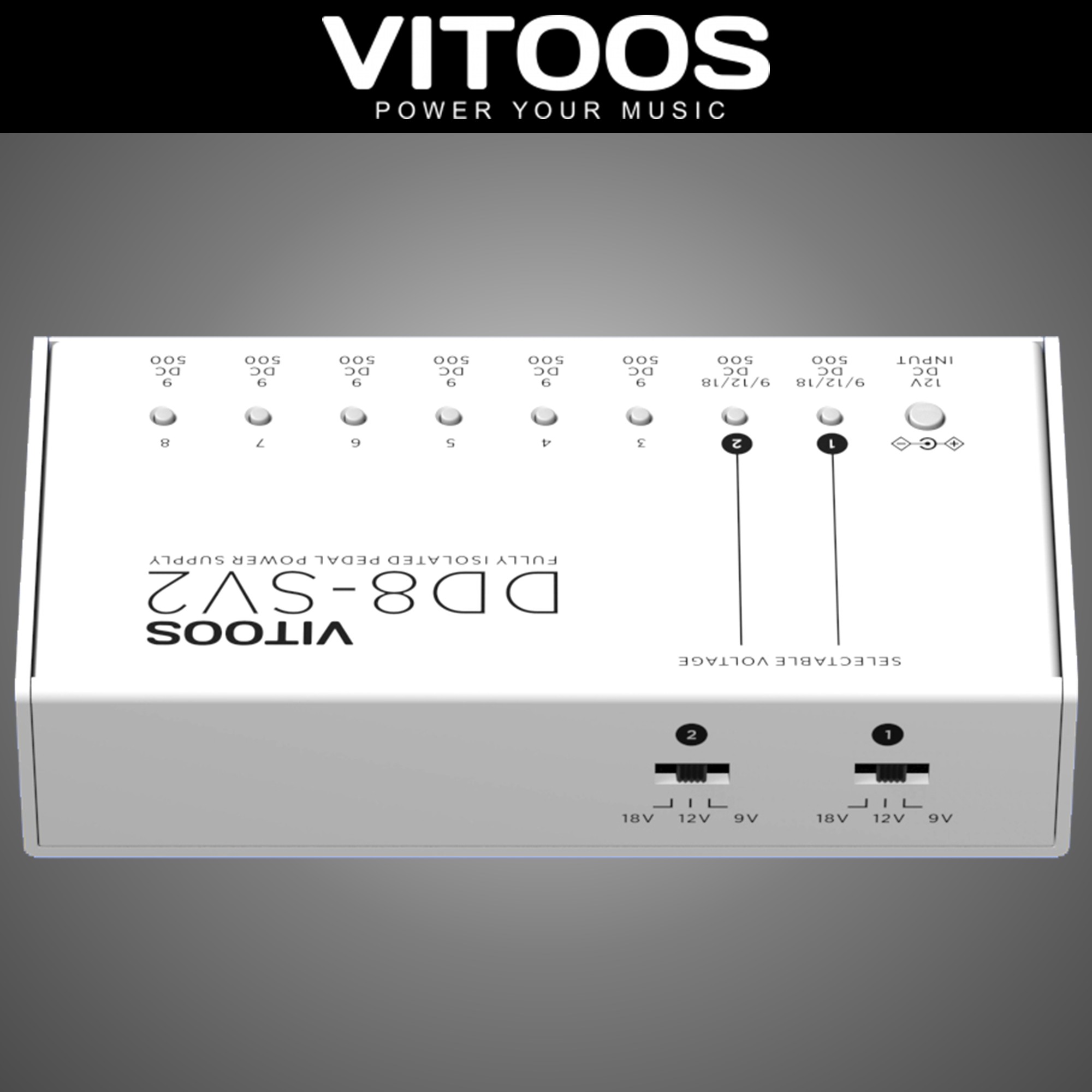 VITOOS 비투스 DD8-SV2 Fully Isolated 이펙터 파워서플라이 8구 - 상세 이미지 4