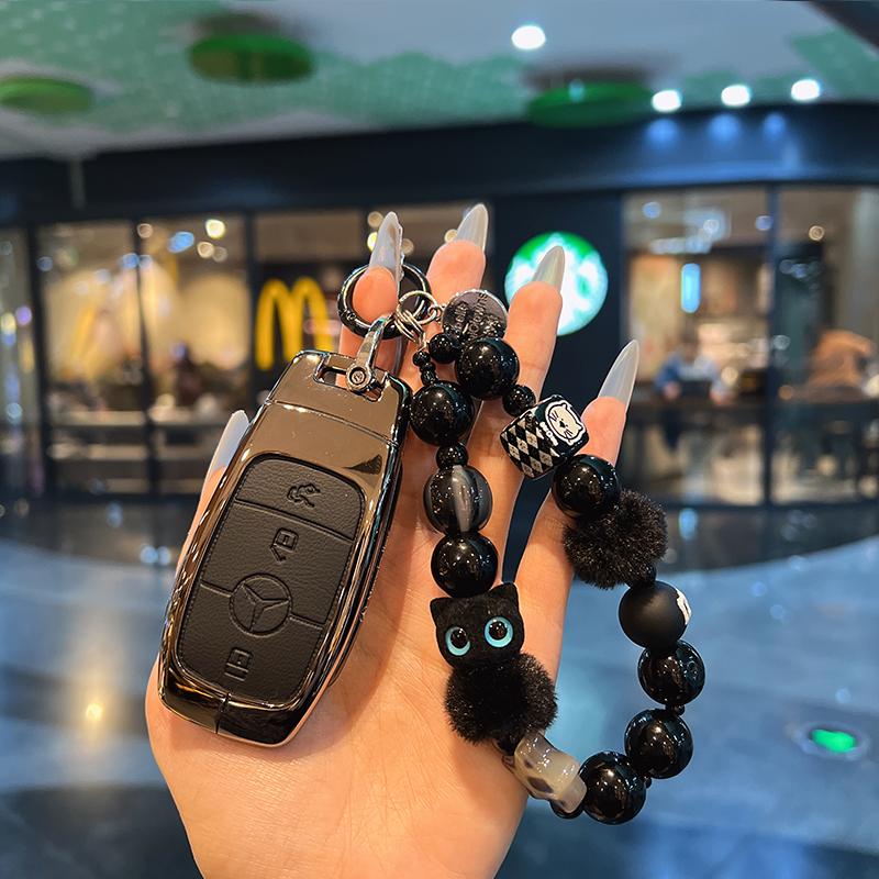E급 C급 A급 A200L C260L E300L GLC300 GLE GLA 볼케이노레드+라이트닝베어+로고 스트랩 - 상세 이미지 4