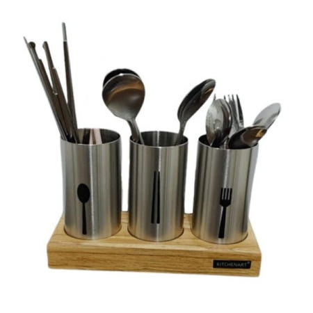 숟가락 모던 스텐수저통(3구)