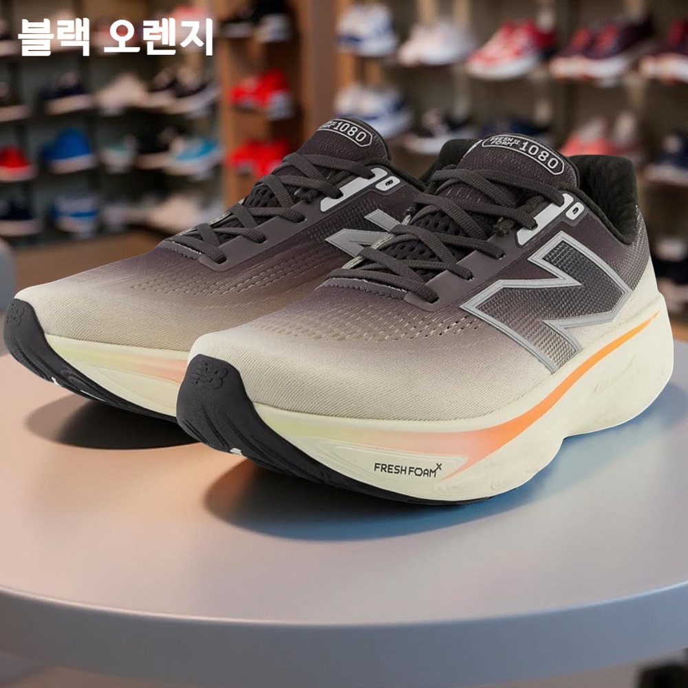 뉴발란스 프레시폼X1080 v14 쿠션런닝화 D/2E/4E 14F그레이/브라운 270 2E 이미지 8