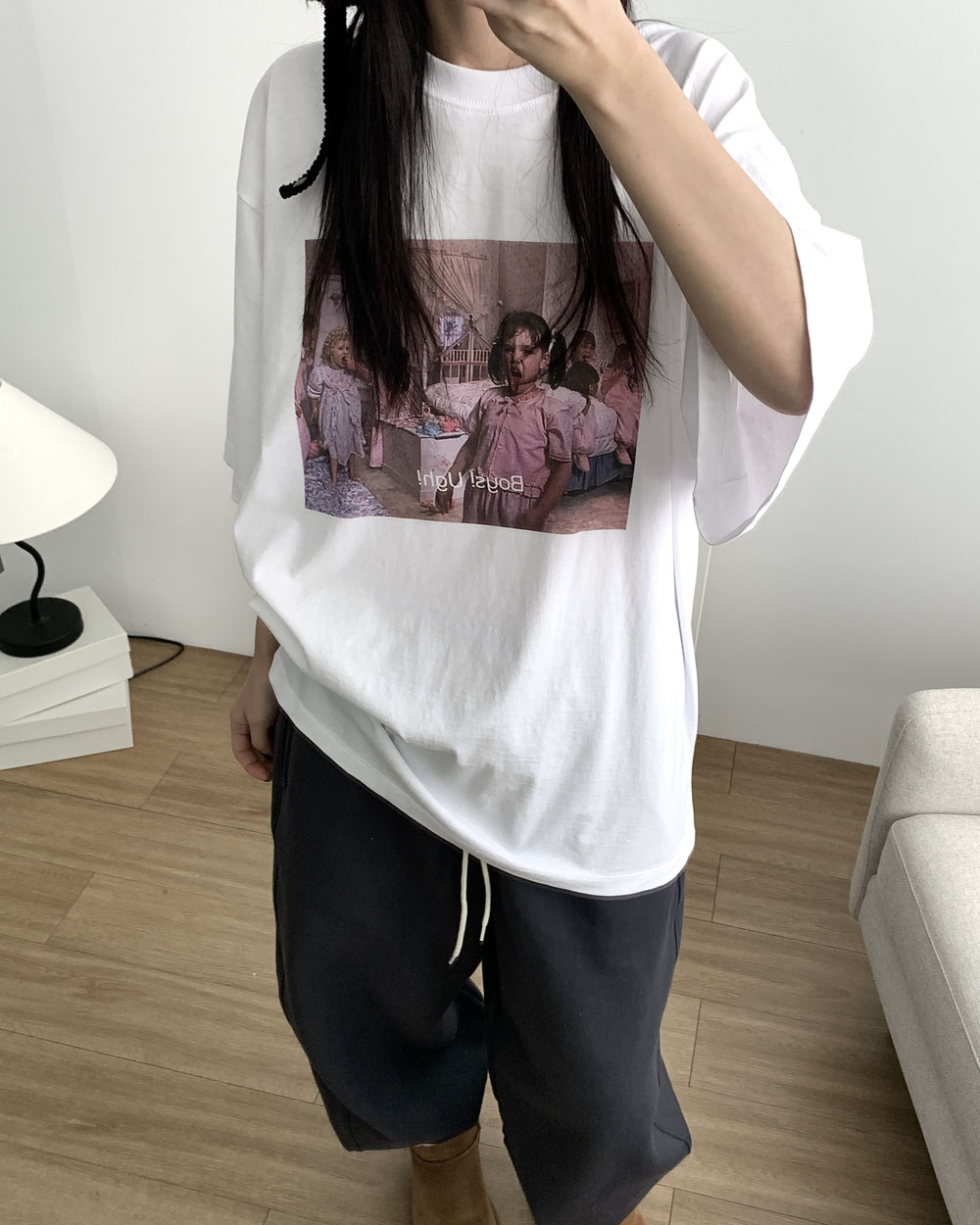 코니 기모 조거팬츠 밴딩조거 와이드팬츠 웨어링무드 (2c) - 상세 이미지 2