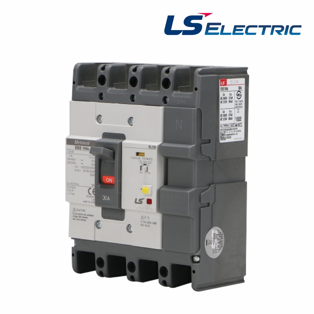 LS 산업용 누전차단기 ELCB EBS 104C 4P 30A 85kA LS일렉트릭 - 상품 이미지