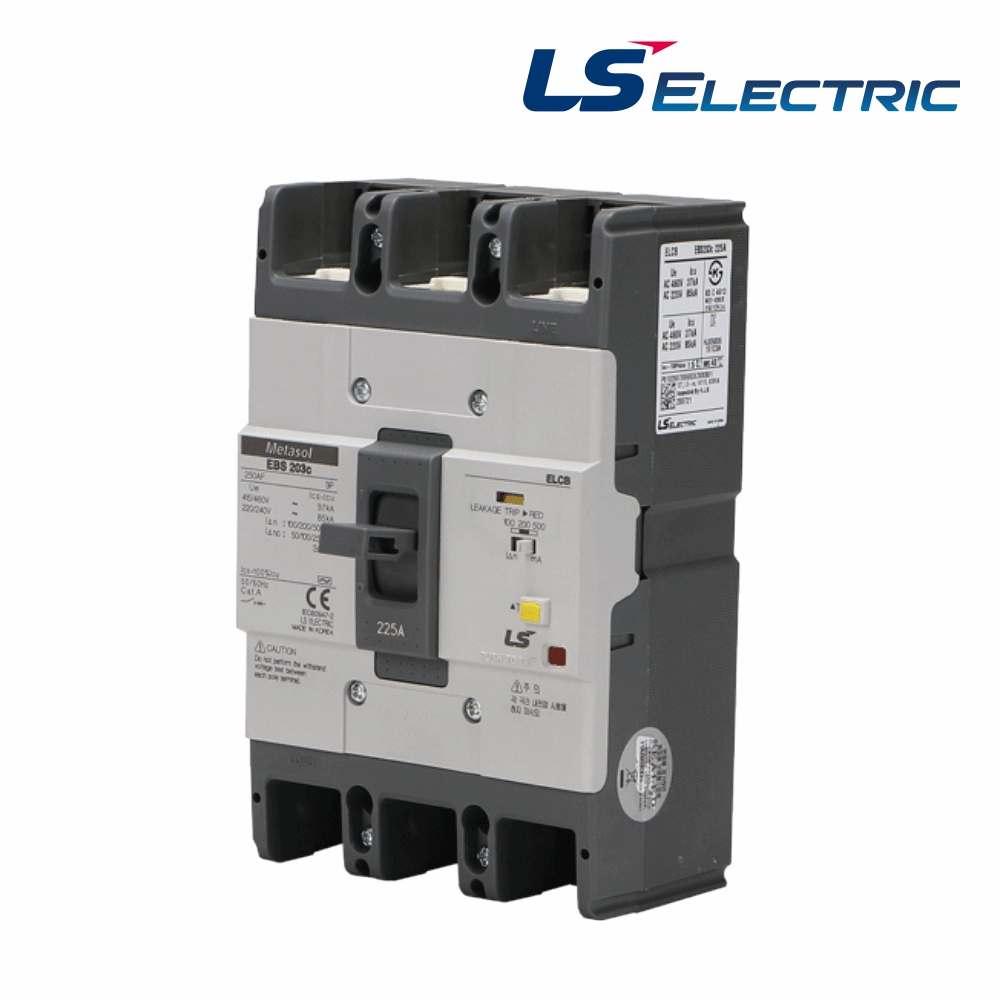 LS 산업용 분전반 누전차단기 ELCB EBS 203C 3P 225A 85kA LS일렉트릭 - 상품 이미지