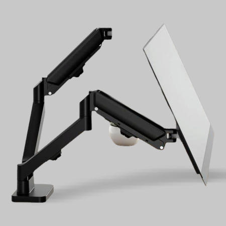 듀얼 스프링형 모니터 암 데스크 확장 설치 거치대 블랙