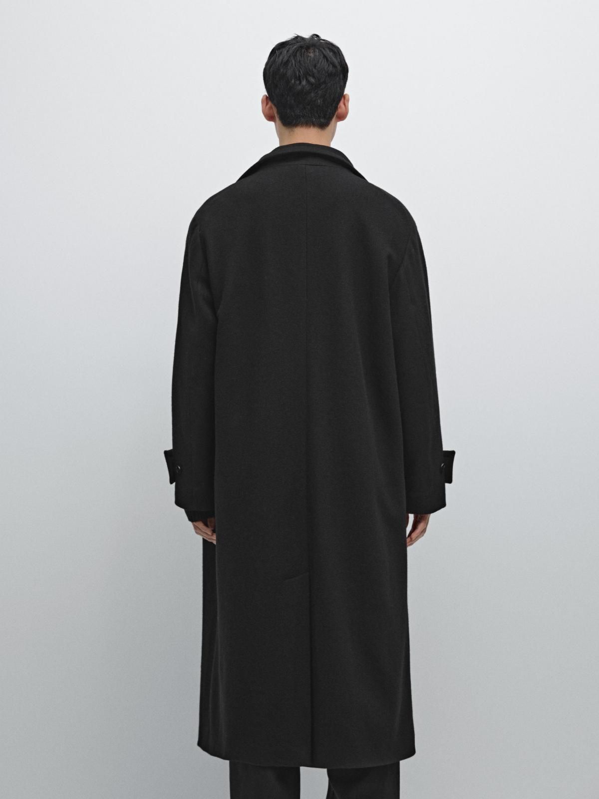 마시모두띠 프리미엄 울 하이넥 싱글 코트 2890/700 BLACK - 상세 이미지 4