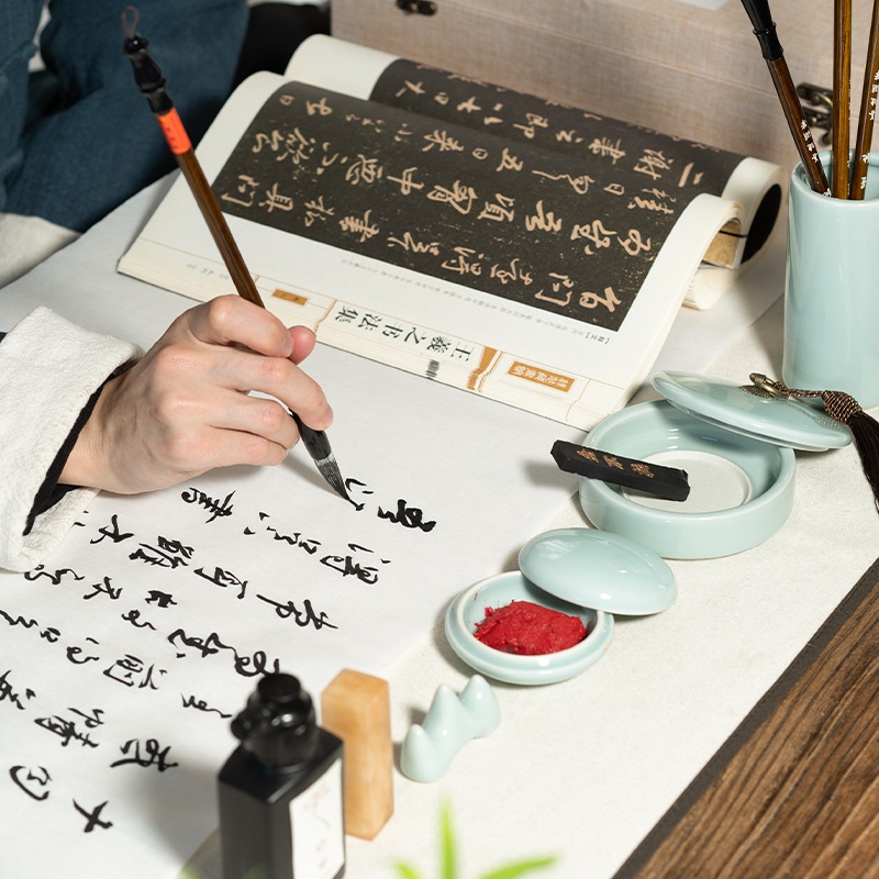 초보자용 서예세트 문방사우 전통 붓글씨 도구 연습용 캘리그라피 학습 입문 고급 서예용품 - 상세 이미지 3