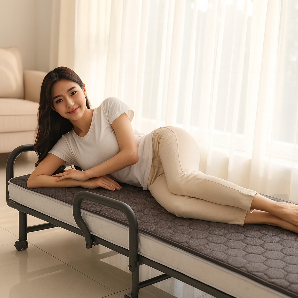 3H 한일온열기 그래핀 쇼파용 전기 병원침대 매트 방석 온열매트 장판 카본 탄소 미니 1인용 70x190 블랙