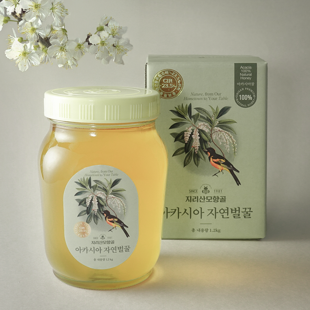 지리산모향골 자연 벌꿀 아카시아꿀 1.2kg
