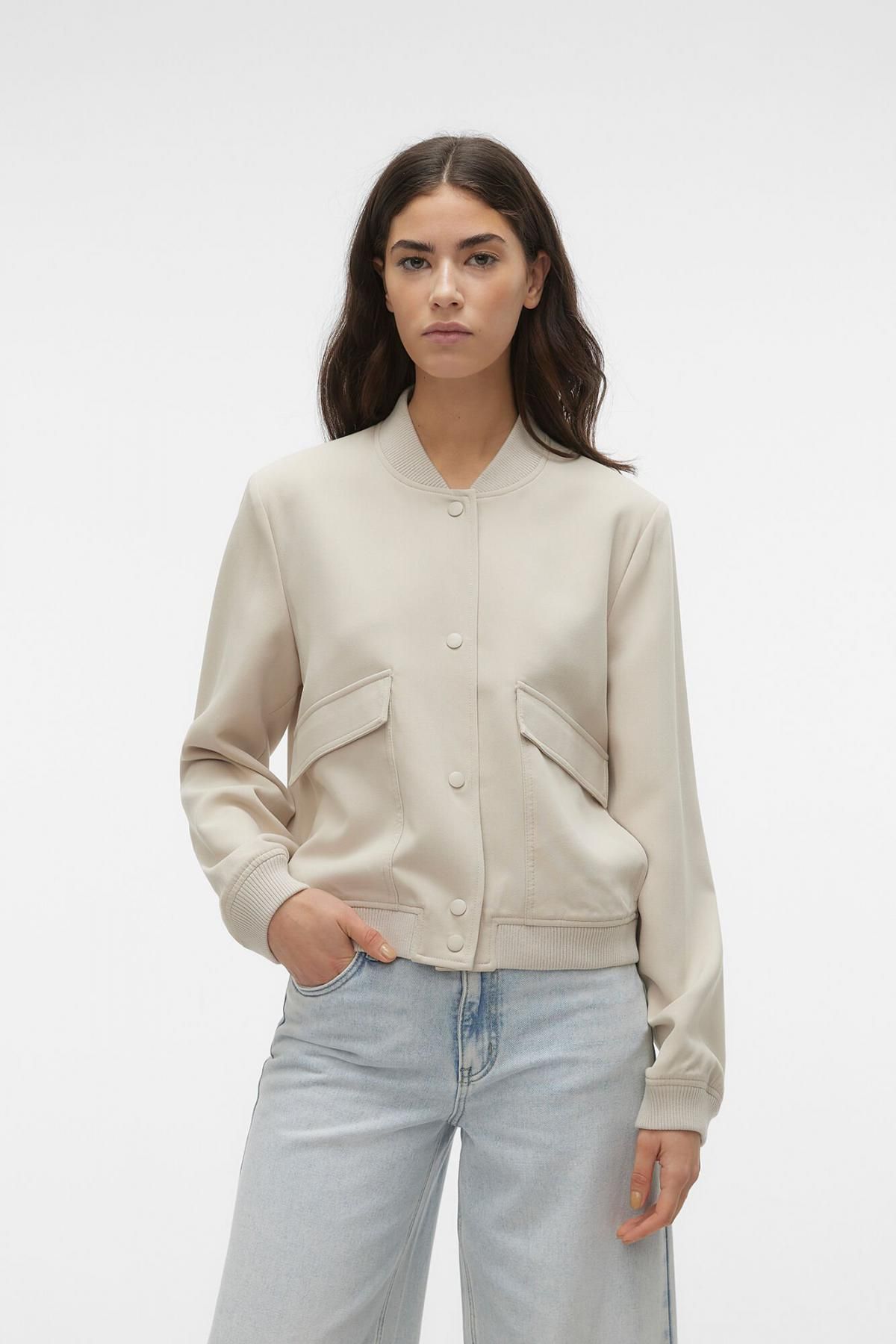 베로모다 아이보리 테크니컬 봄버 재킷 7930183 BEIGE - 상세 이미지 2