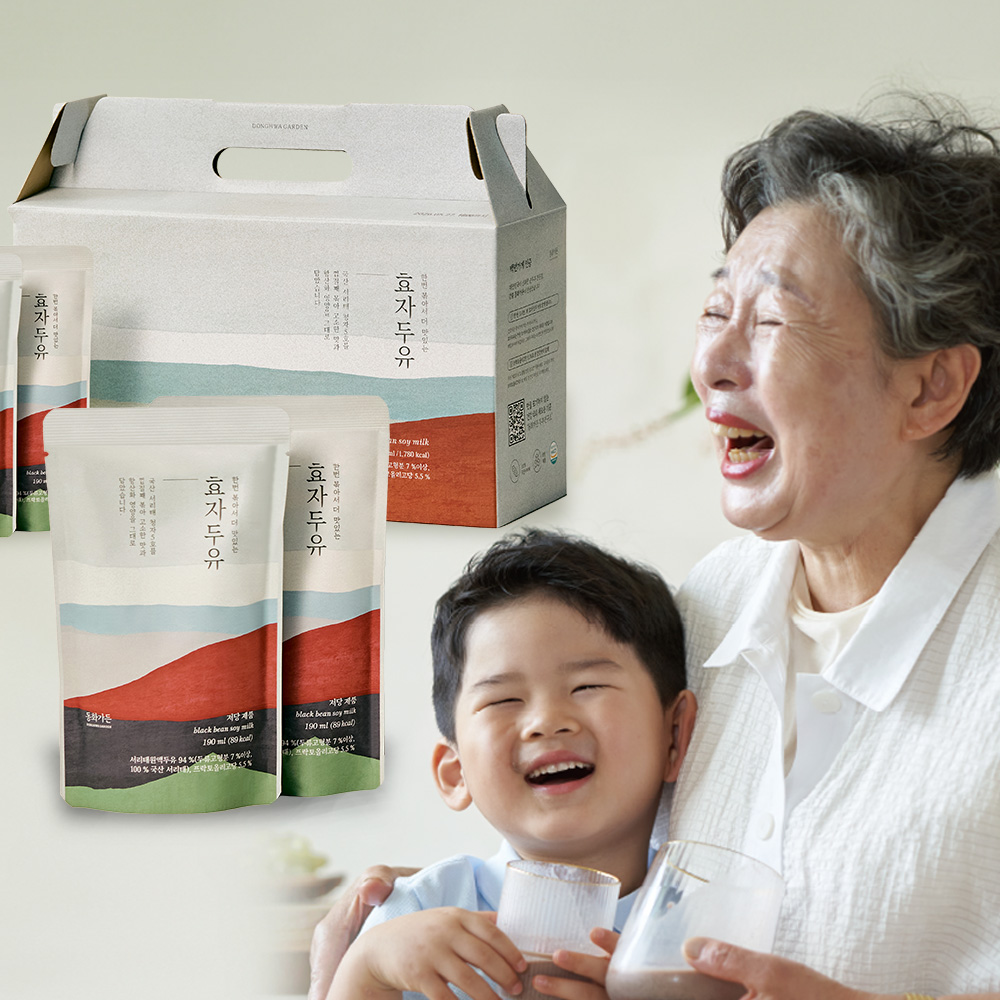 동화가든 효자두유 볶은 서리태 맛있는 저당 임산부 선물 190ml, 60개 - 상품 이미지