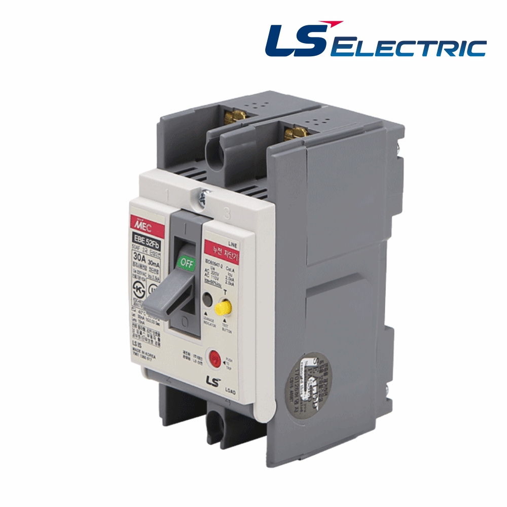 LS 산업용 ELCB 누전차단기 EBE 52FB 2P 30A 2.5kA LS일렉트릭 - 상품 이미지