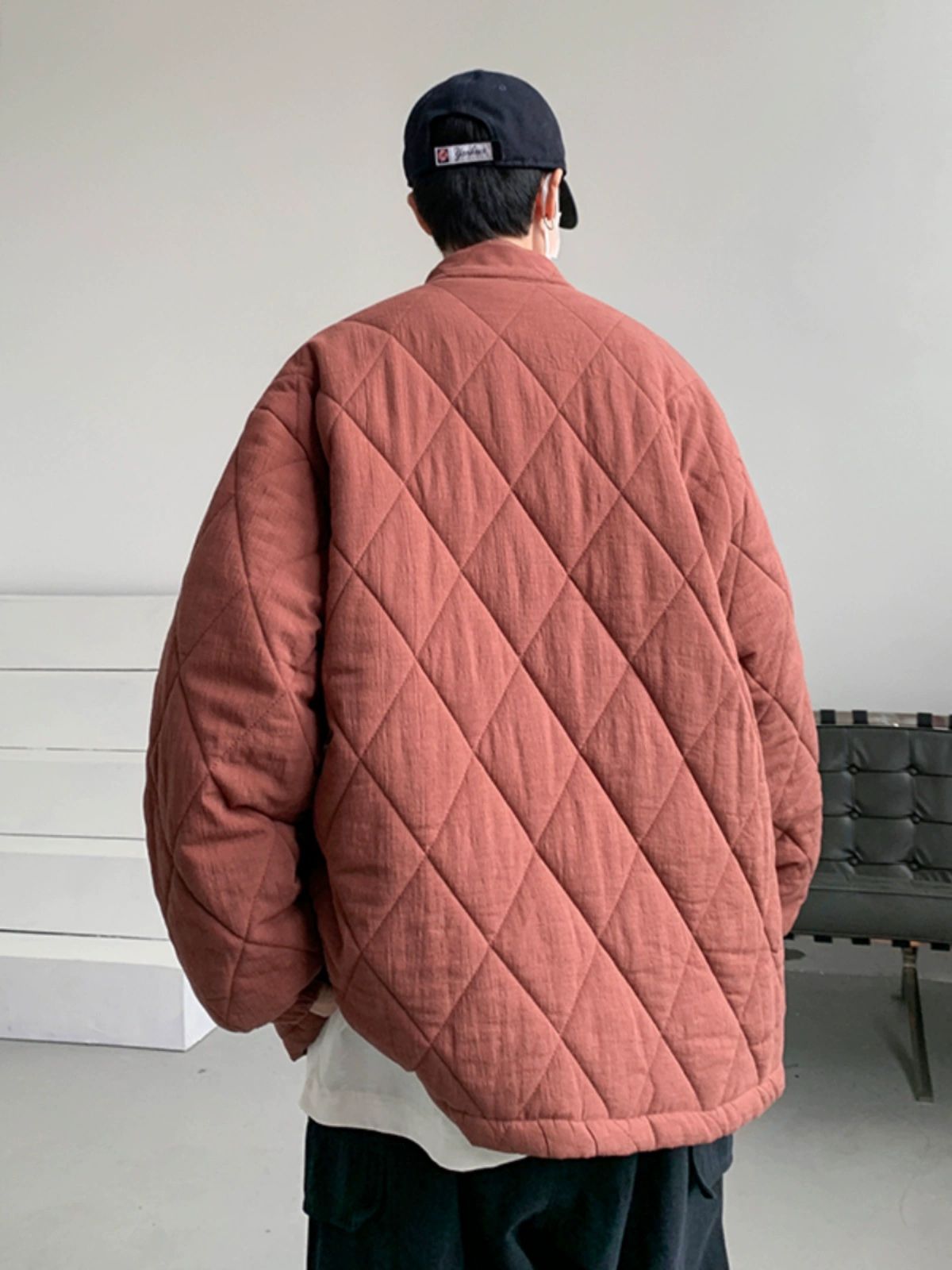 남성 계량패딩 겨울용 린넨 가디건 퓨전 개량한복 누빔 블랙 M 45~57.5kg - 상세 이미지 2