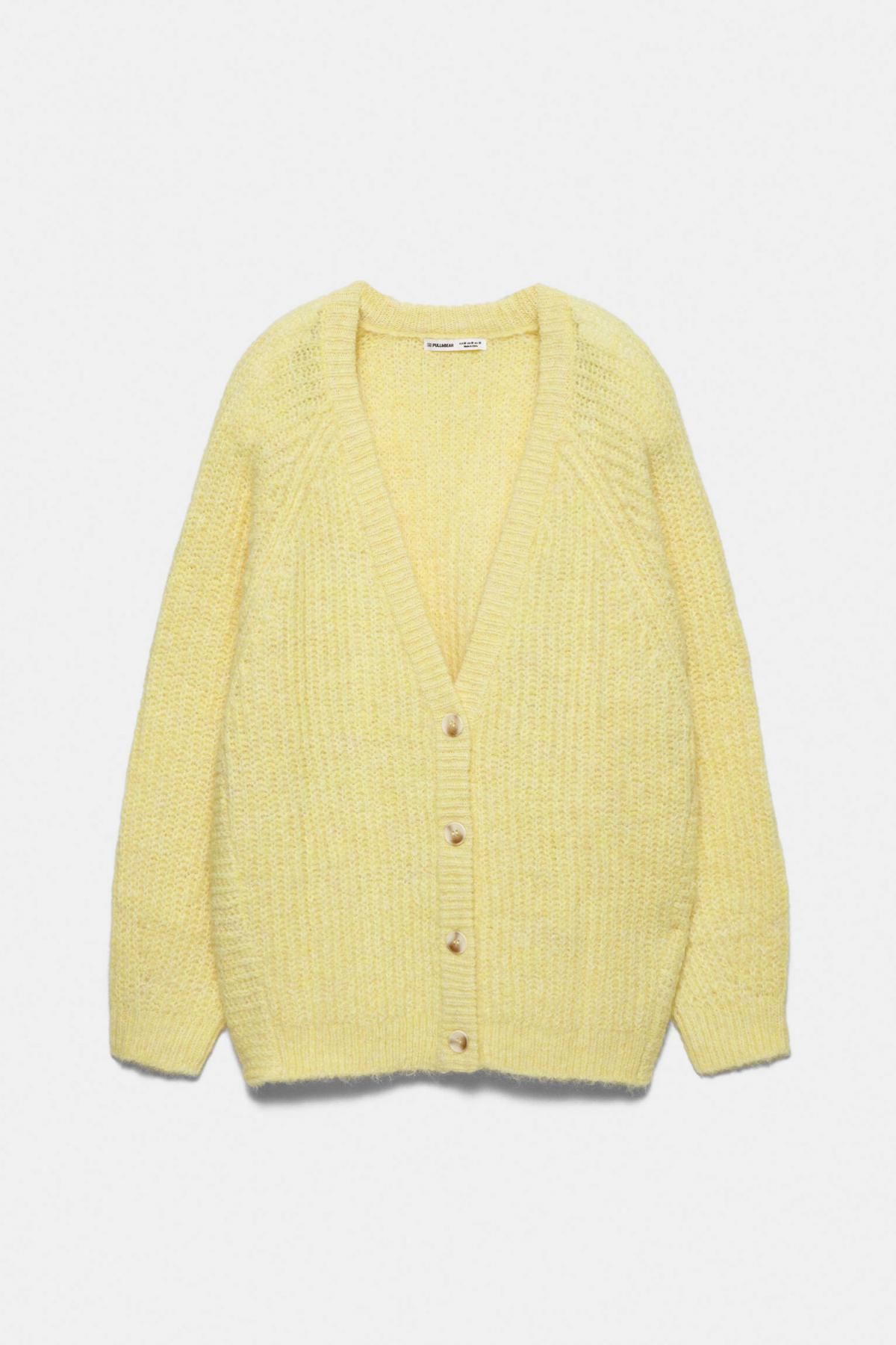 풀앤베어 옐로우 펄 니트 가디건 3560/300 YELLOW - 상품 이미지