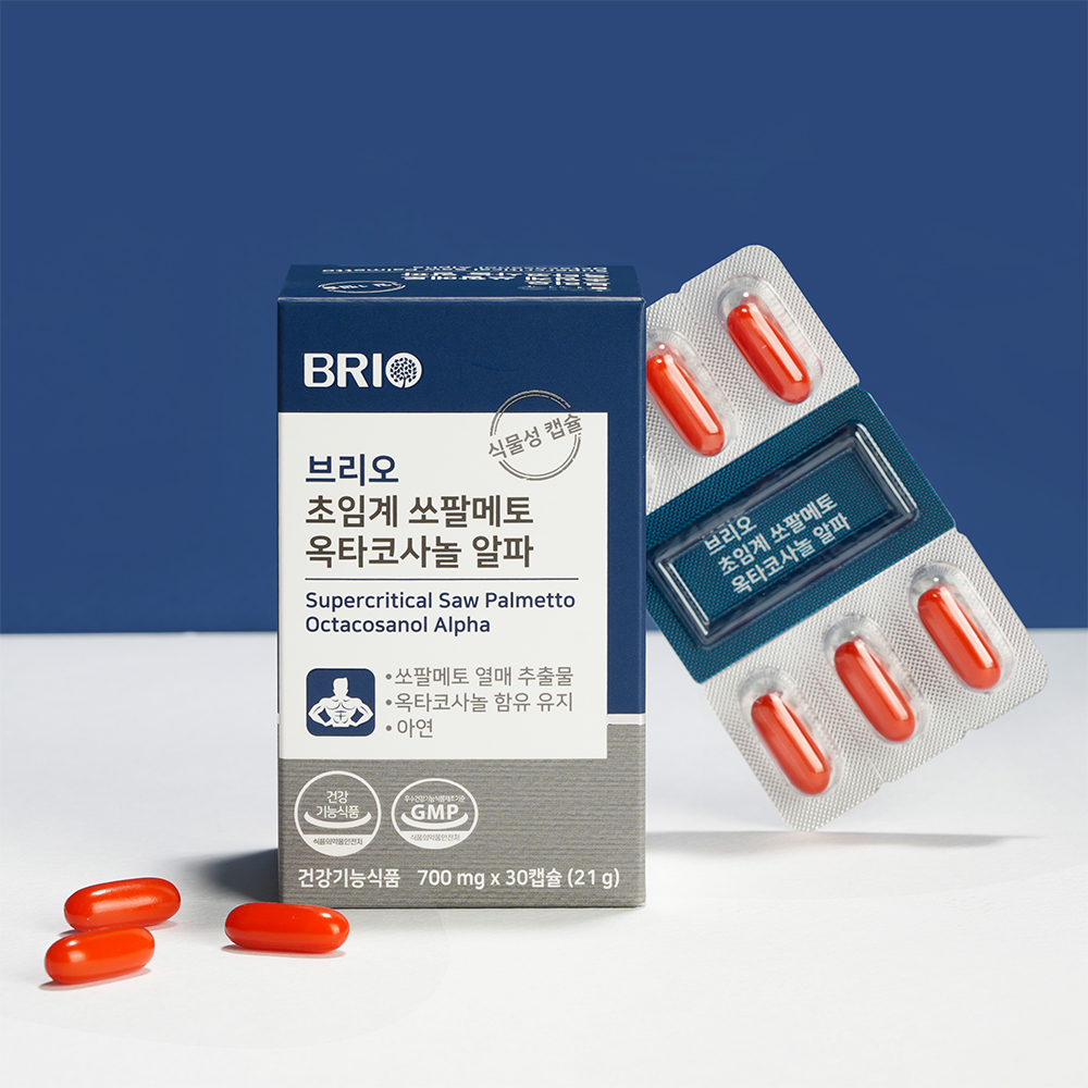브리오 초임계 쏘팔메토 옥타코사놀 알파 / 남성 전립선 건강 영양제 30캡슐, 1개 이미지 2