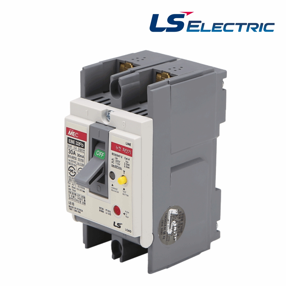 LS 산업용 누전차단기 ELCB EBE 32FB 2P 30A 2.5kA LS일렉트릭 - 상품 이미지