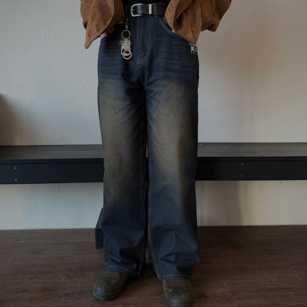 르마 샌드 워싱 데님 팬츠 2color 데일리 청바지 이미지 6