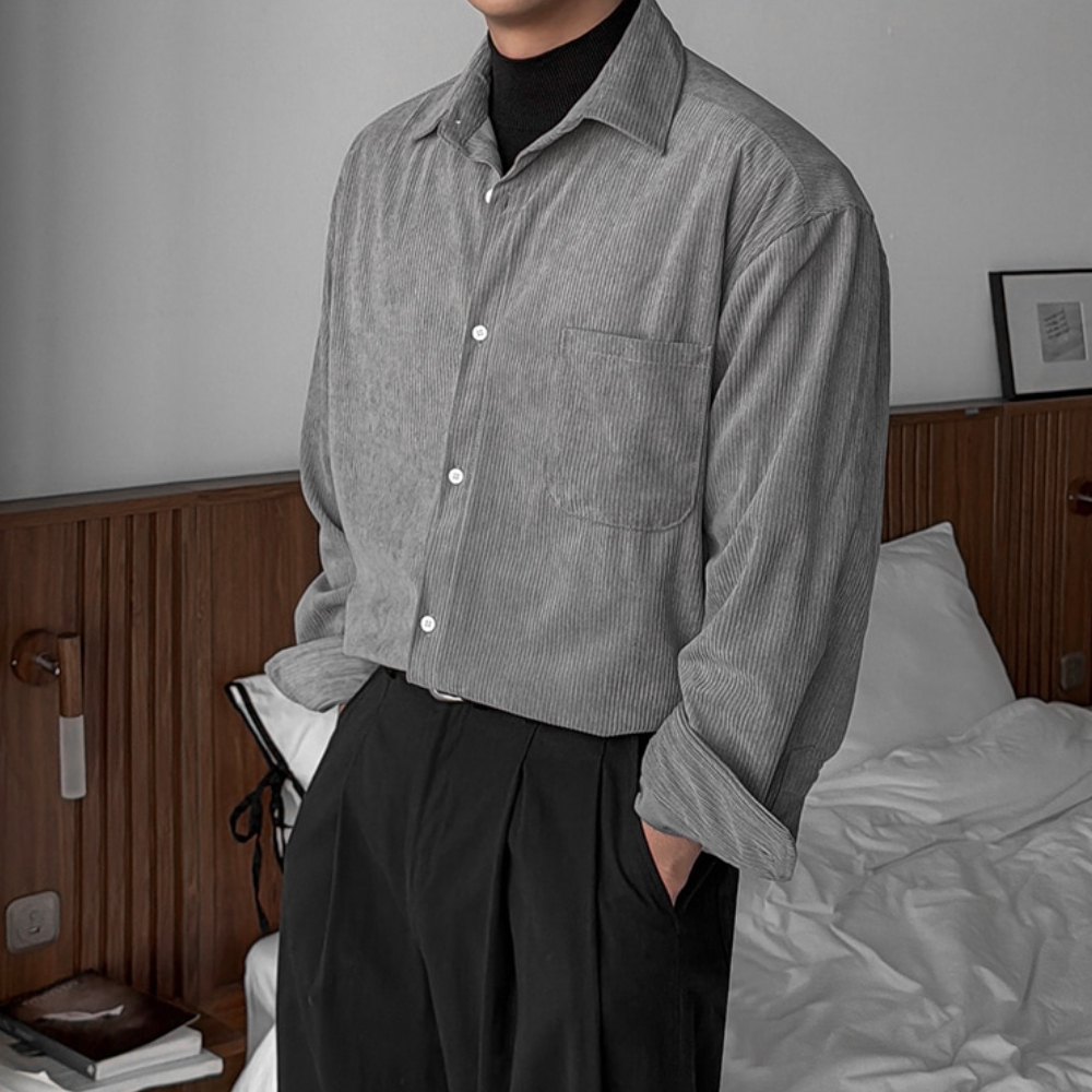 남자 프코 오버핏 가을 겨울 코듀로이 셔츠 남방 이미지 8