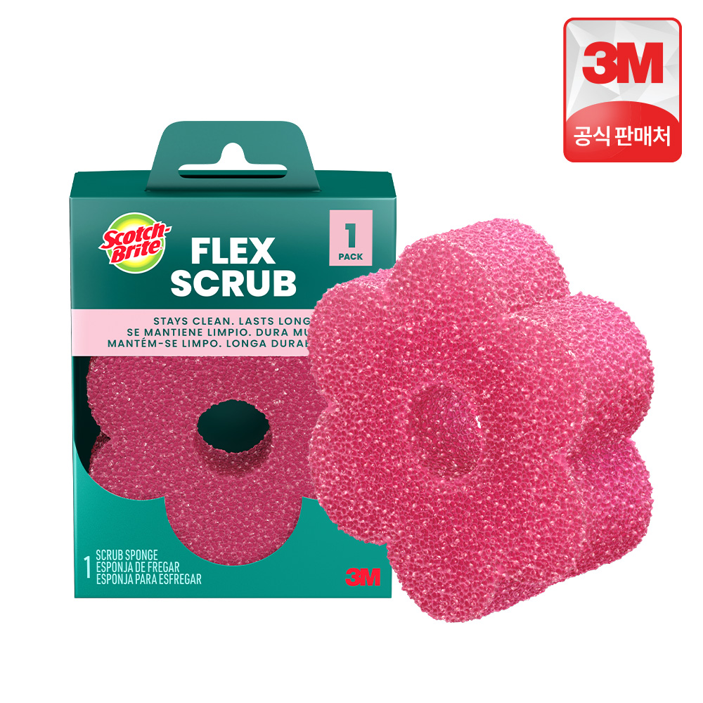 3M 스카치브라이트 플렉스 스크럽 스펀지 수세미 1개입, 1개 - 상품 이미지