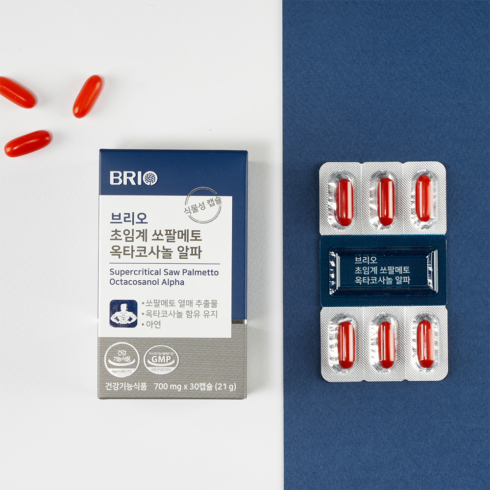 브리오 초임계 쏘팔메토 옥타코사놀 알파 / 남성 전립선 건강 영양제 30캡슐, 1개 이미지 4