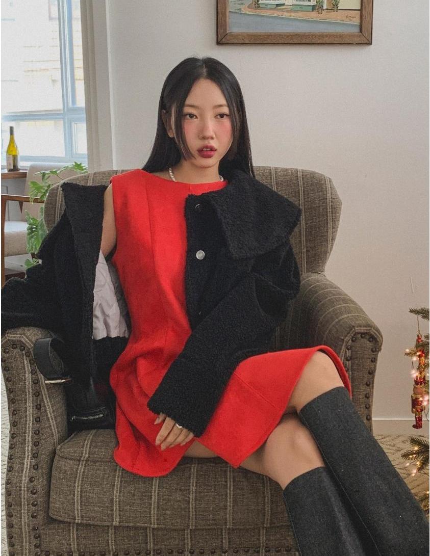 세일러카라 누빔안감 세미 크롭 점퍼 - 상세 이미지 3