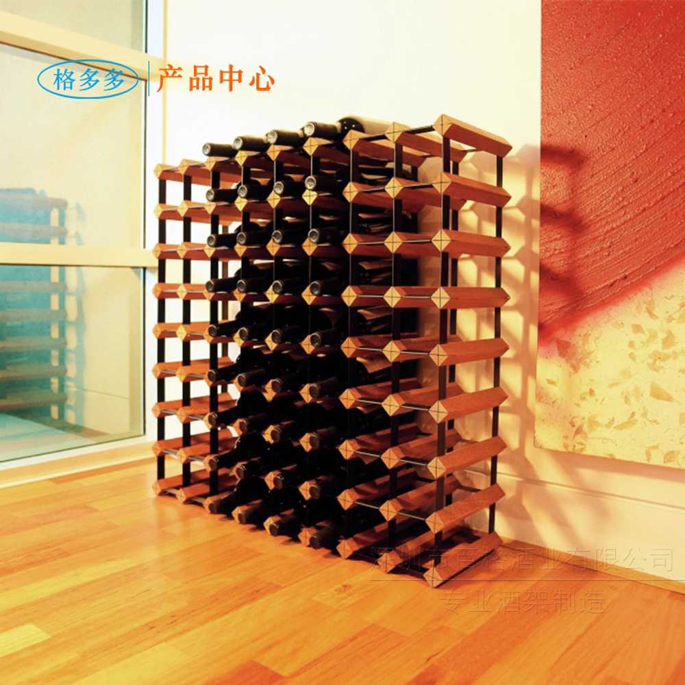 와인랙 와인보관대 우드 술병 바 철제 격자 양주 디피 22칸 - 상세 이미지 3