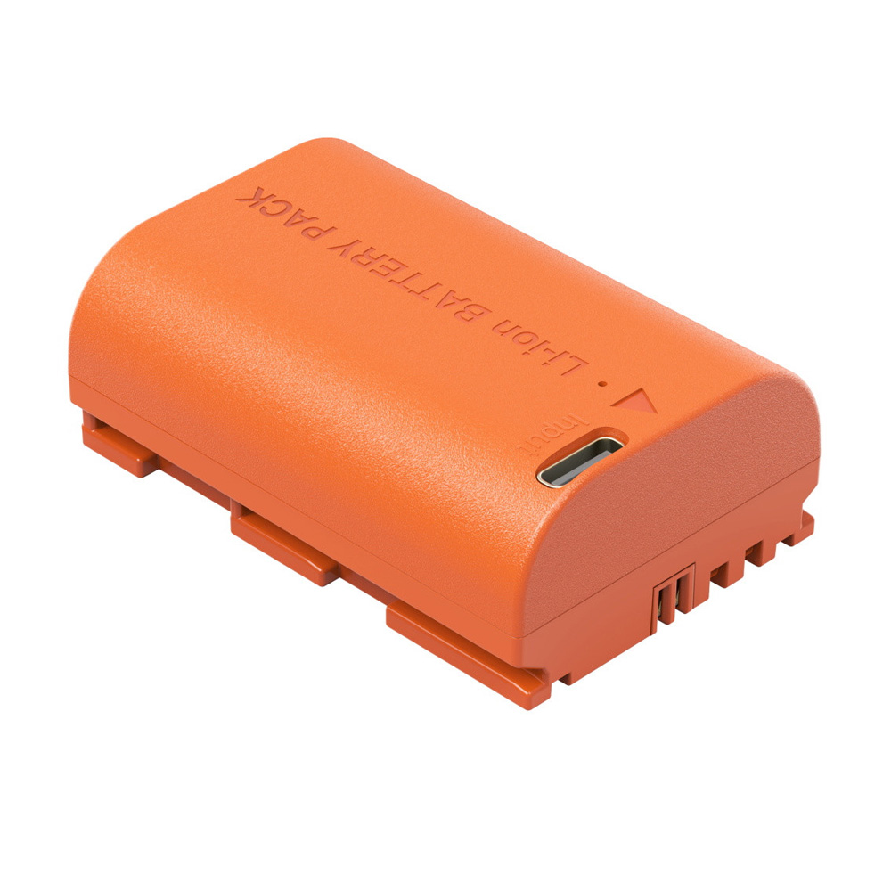 스몰리그 5407 캐논 LP-E6P 카메라 배터리 USB-C 충전식 KC인증 오렌지 - 상품 이미지
