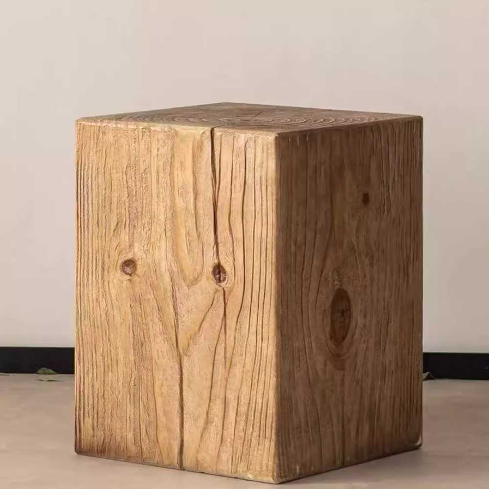원목 통나무 스툴 감성 의자 인테리어 소품 테이블 30x30x50cm - 상세 이미지 5
