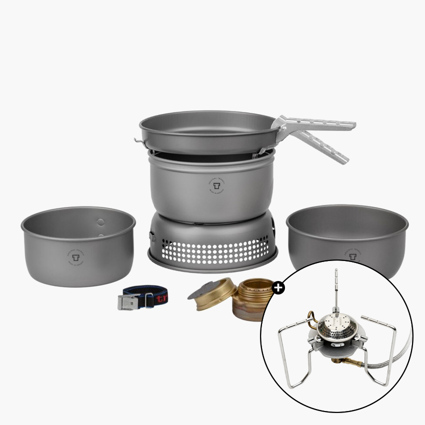 트란지아 스톰쿡셋 25-1HA 알콜 버너 TP2 가스 스토브 세트 백패킹 코펠