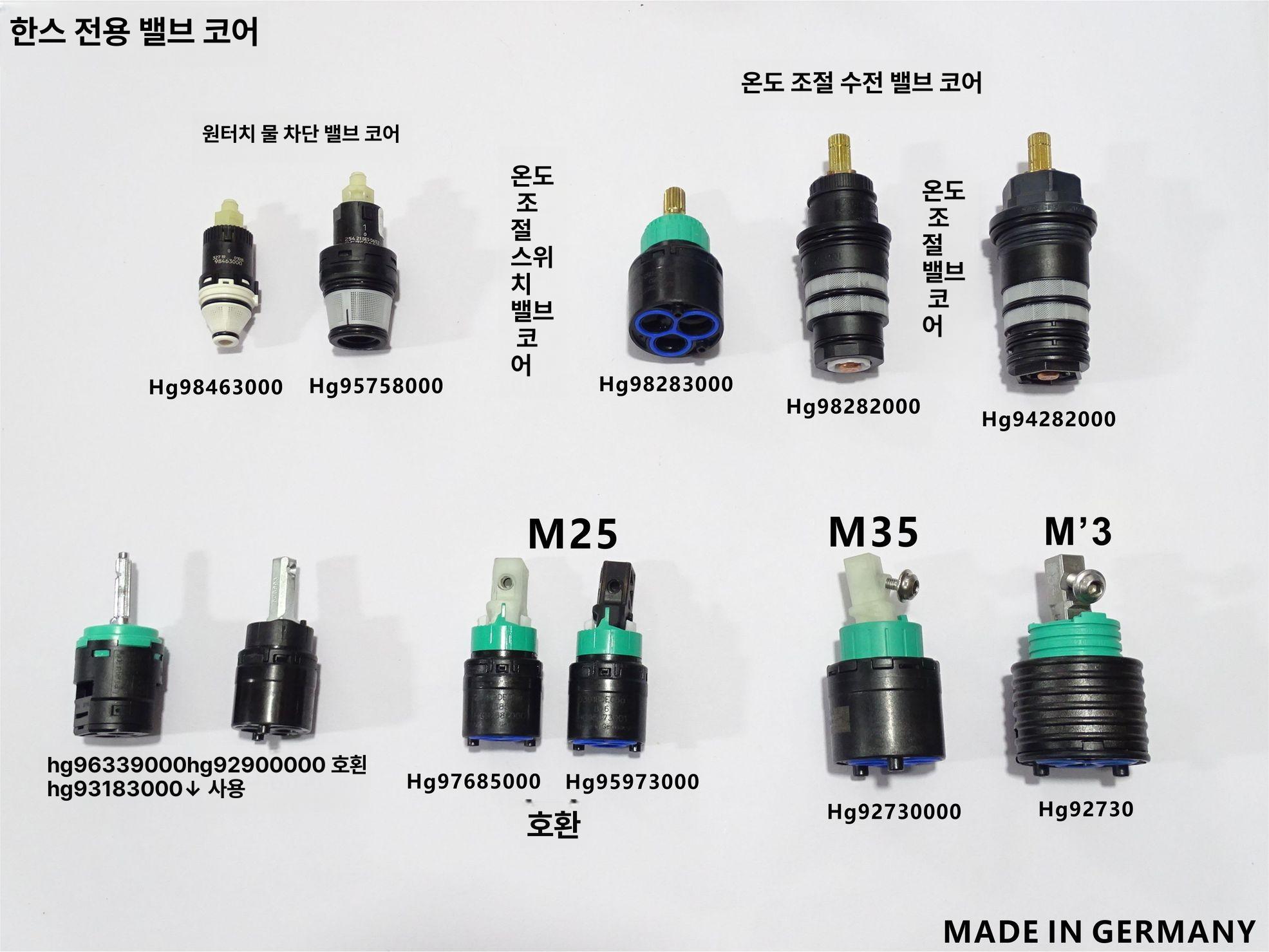 Hansgrohe 샤워 수도꼭지 액세서리 93558000 물 분배기 어셈블리 M35 돌출 클램프 92730000 - 상품 이미지