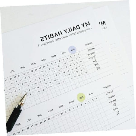 습관 트래커 데일리 루틴 체크 달력 플래너 목표 달성 기록지 챌린지 투두리스트 갓생살기 자기계발