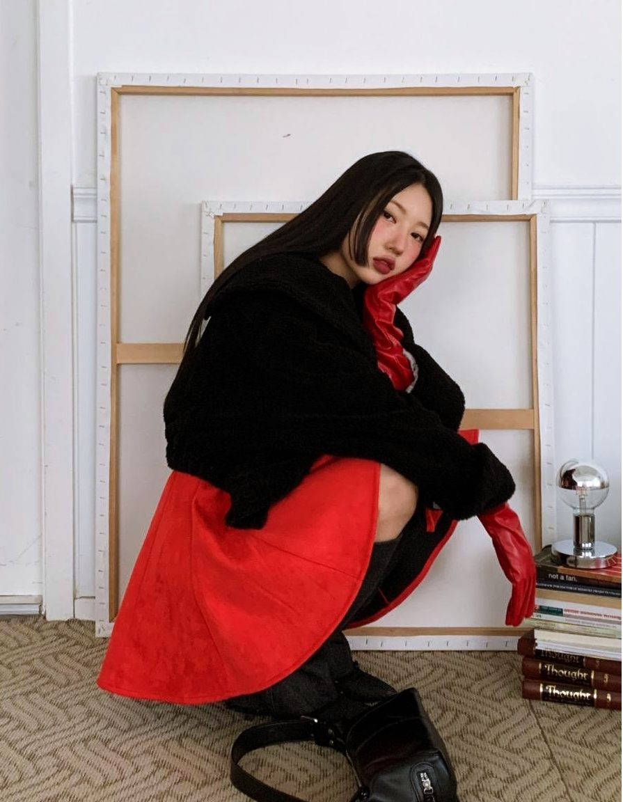 스웨이드 플레어 민소매 A라인 미니 원피스 이미지 6